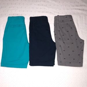 Lot of 3 pairs of boys 12 shorts Assorted brands.